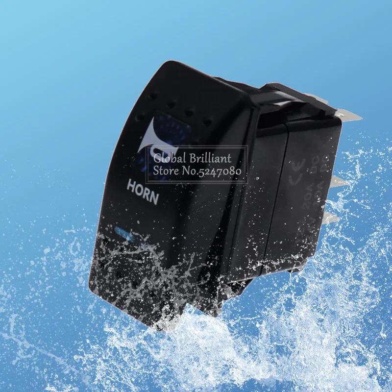 Auto Boot Wohnwagen Taster Momentary Wippschalter 12V Wasserdicht Dual Blau/Grün/Rot LED Lichtleiste Wippschalter Rückwärts Rückfahrlichtschalter