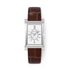 Leomteun Women'S Classic Leather Band Watch Heron Silver Brown