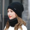 Wool Hats Neck Warm Windproof Winter Warm Hat Knitted Hat Women Hat Beanie Cap Hats Scarf Sets