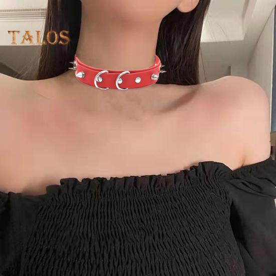 2Pcs/Set Rivet Necklace with Leash Adjustable Length Rivet Decor Collar Rope Set Couple Sexy Necklace Adult Erotic Products