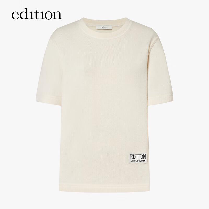 Edition Women's Pure Cashmere Round Neck Short Sleeve Knitted T-Shirt