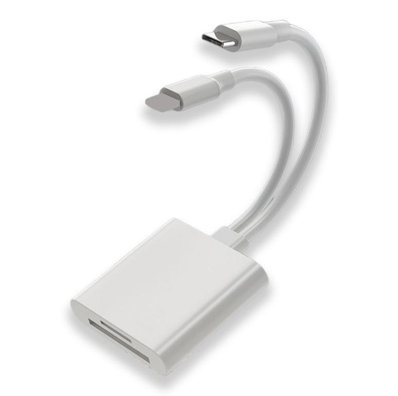 2-in-1 Type-C Card Reader for Android, Computer & SD Camera Pass-through