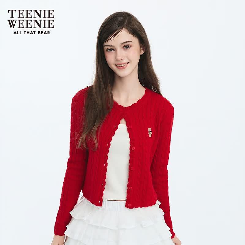 Teenie Weenie Bear Cartoon Knit Cardigan S