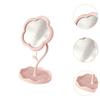 Makeup Mirror for Desk, Rotating Desktop Mirror with Jewelry Tray, Flexible