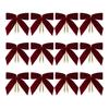12/24Pcs Red Small Velvet Christmas Bows DIY Gift Wrapping Crafts Red Christmas Bowknot Wedding Party Decoration