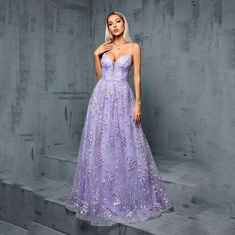 Foreign Trade Evening Dresses, Annual Party Evening Dresses, Long Dresses, Wedding Birthday Dress Party Picture Color---Al31138 S