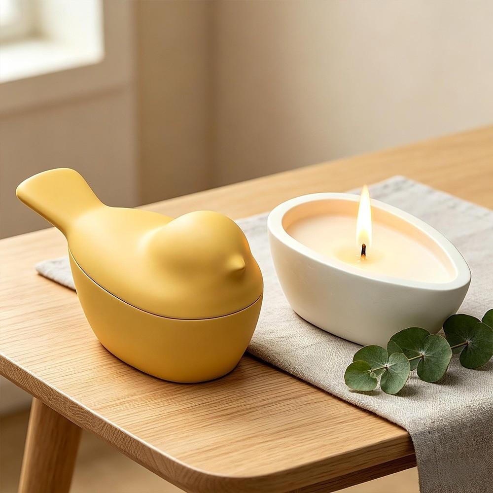 Handmade Non-stick Bird Storage Box Mold with Lid Soft Jewelry Box Mold DIY Crafts 3D Resin Mold Candle Making