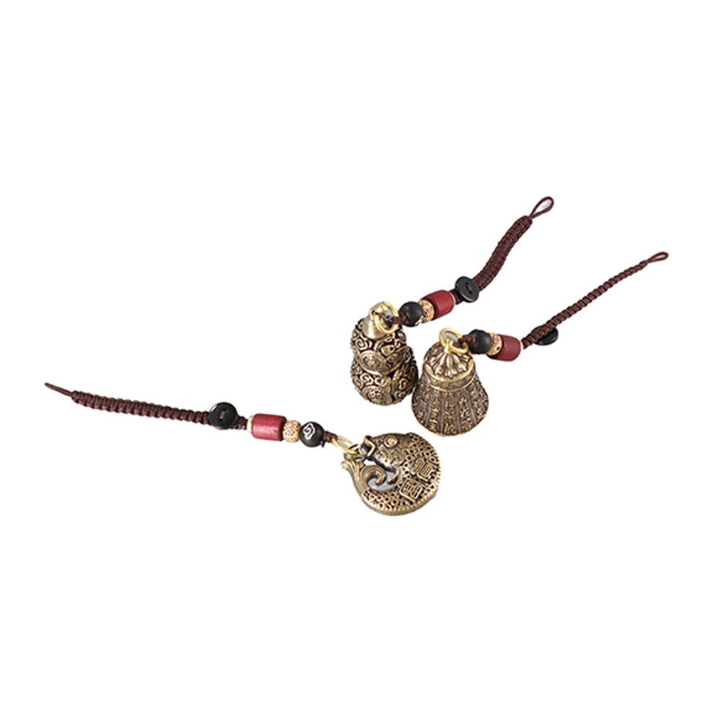 Turtle Gourd Fish Bag Pendant Car Keys Ring Bag Ornaments Wind bells Keychain Brass Key Holder