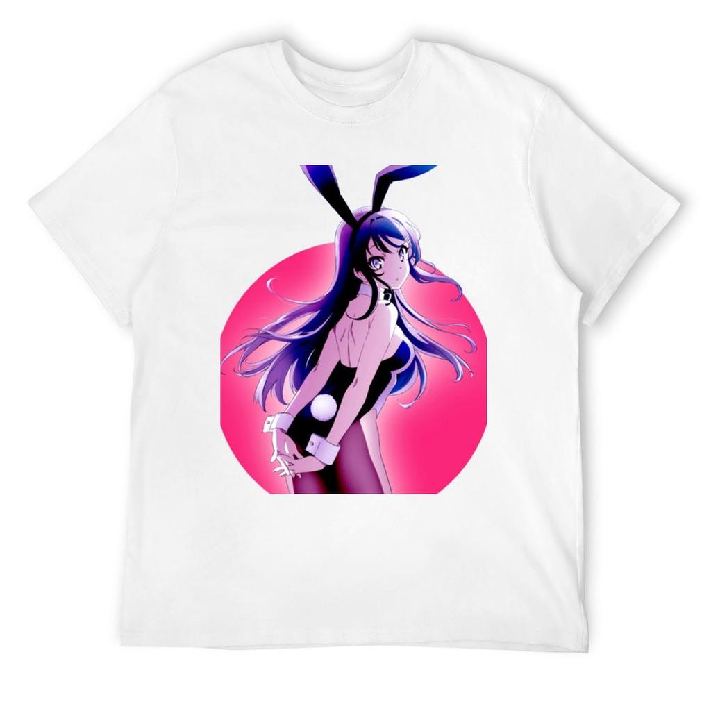 Bunny Girl Senpai Sakurajima Mai Essential T-Shirt Anime Figures Cute Tops Blanks Mens Graphic T-shirts Funny