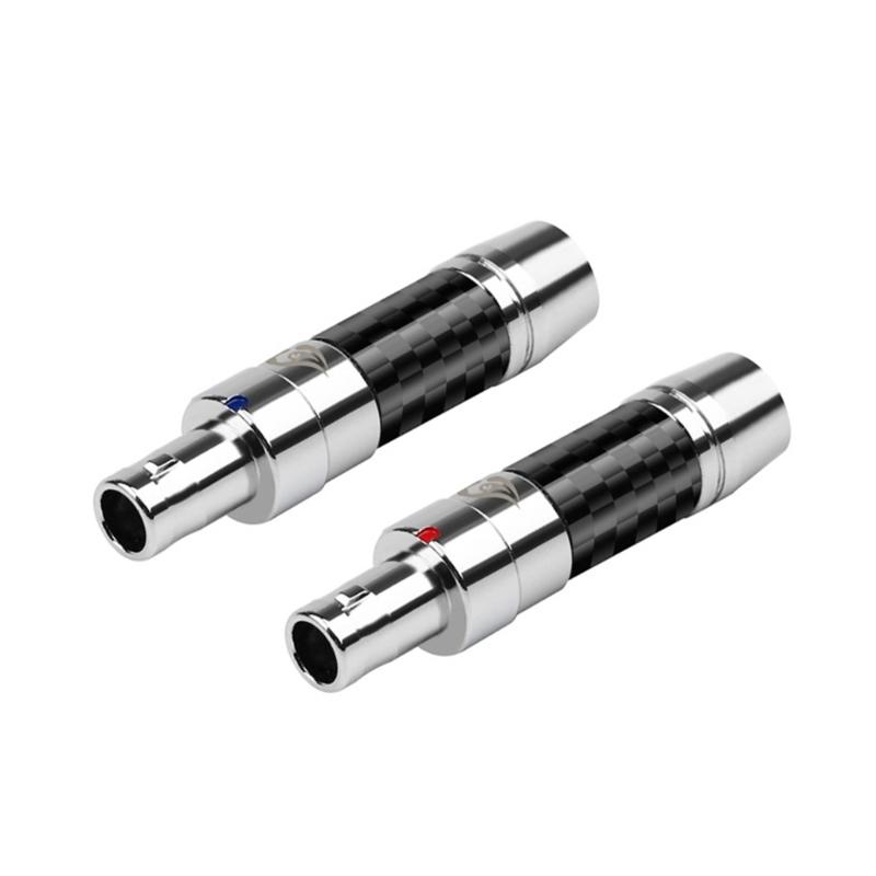 Hodetelefonpinne for HD800 HD800S HD820 D1000 Rhodiumbelagt Kobber Karbonfiber Lydplugg Kontakter Hodetelefoner Adapter