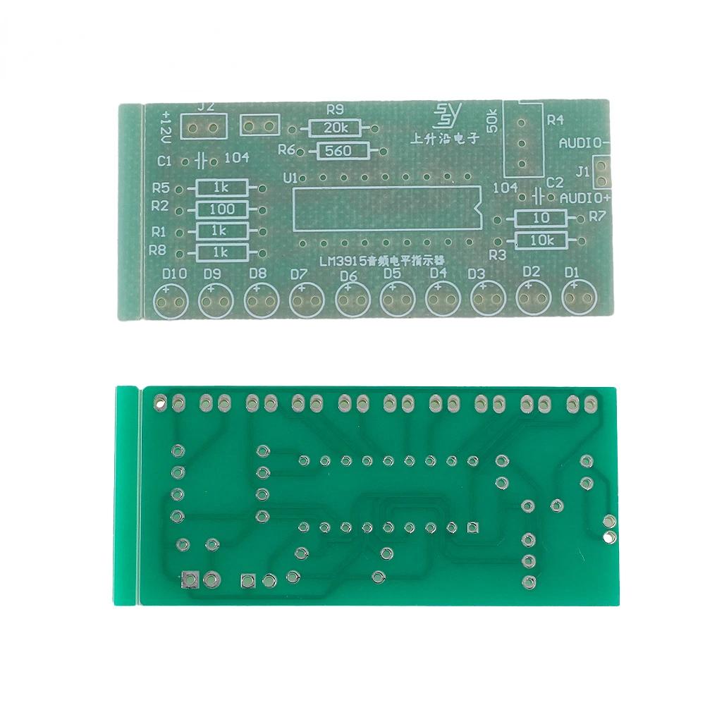 LM3915 10 LED Sound Audio Spectrum Analyzer Level Indicator Kit DIY Electoronics Soldering Practice Set 10 Audio Level Indicator