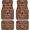Car Floor Mats Set Of 4, Oriental Turkish Persian Carpet Front And Back Rug Mats Decorative Universal For Cars SUV Trucks Vans