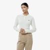 Women's Cable Long Sleeve Polo Sweater AF207E-55NXFJ