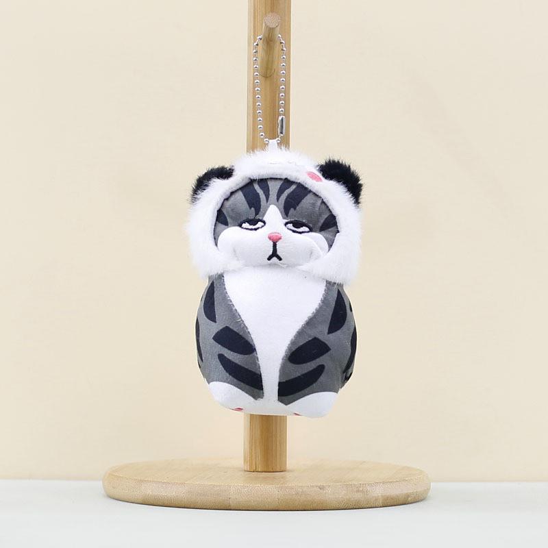 Cat Plush Toy Keychain Fluffy Doll Pendant Backpack Accessory Kids Collectors