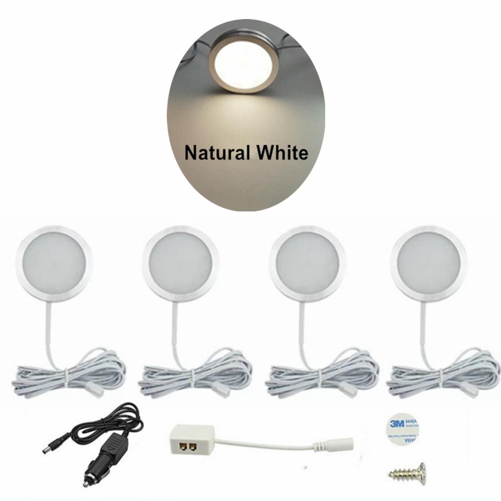 4XTable Foot 12v Led Lamp Car Interior LED Spot Lights Ceil Reading Camper Van RV Caravan Motorhome Retainer Marine Accessories