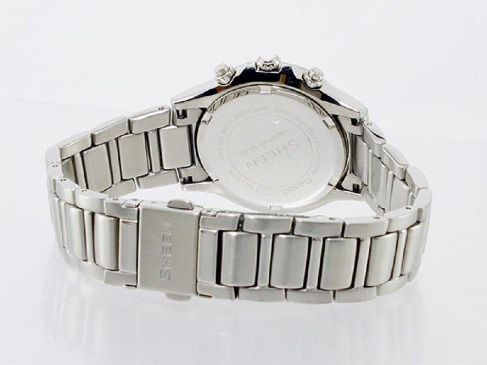 CASIO SHEEN SHE-5516D-7A Quartz Watch, Women's Elegant Stainless Steel Design, Sparkling Dial, 1-Year Warranty