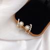 New 911 silver needle exquisite small pearl simple female personality earrings temperament versatile earrings