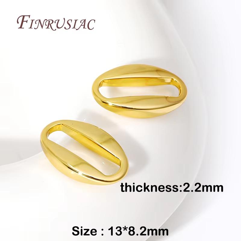 

18K Real Gold Plated Brass 8 Shape Connectors For Jewelry Separators For Bracelets Accessories DIY Necklace Findings 2 pieces