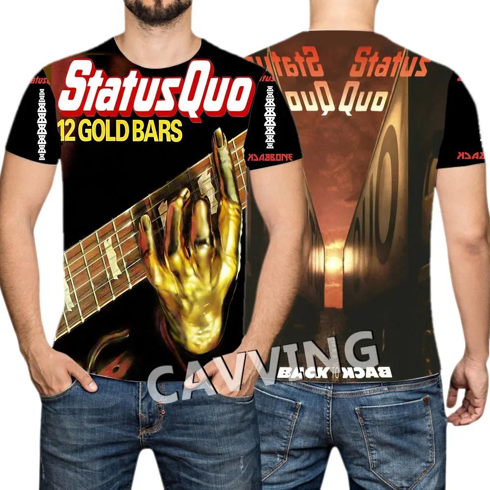 Men T-shirt Heavy Metal Rock Band Status Quo 3d Print T shirt Tops Womens Sports Large size Tops Tees Summer Tshirt Kid Clothing