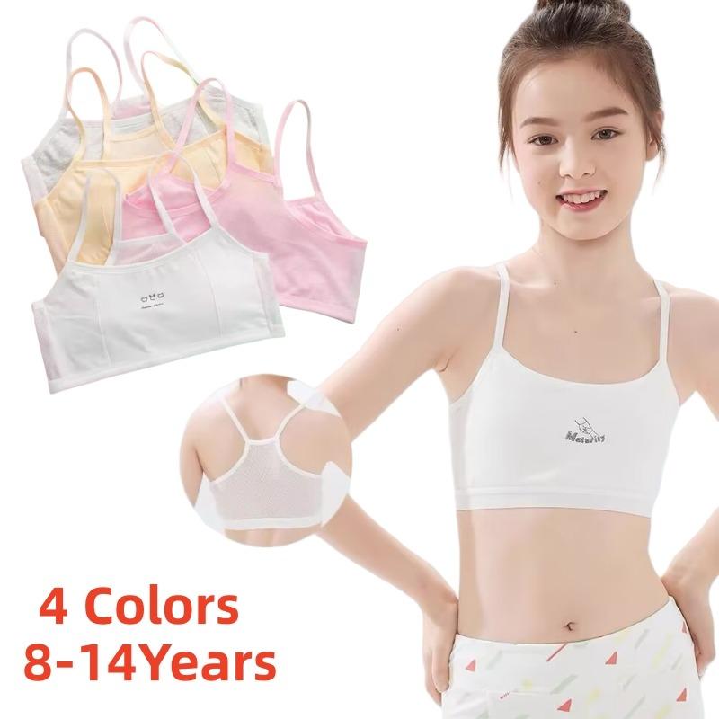 Girl  Cotton Sport Training Bra Kids Underwear Vest Crop Top