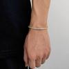 Trendy 18K Gold-Plated Zircon Tennis Bracelet for Men – Hip-Hop Style