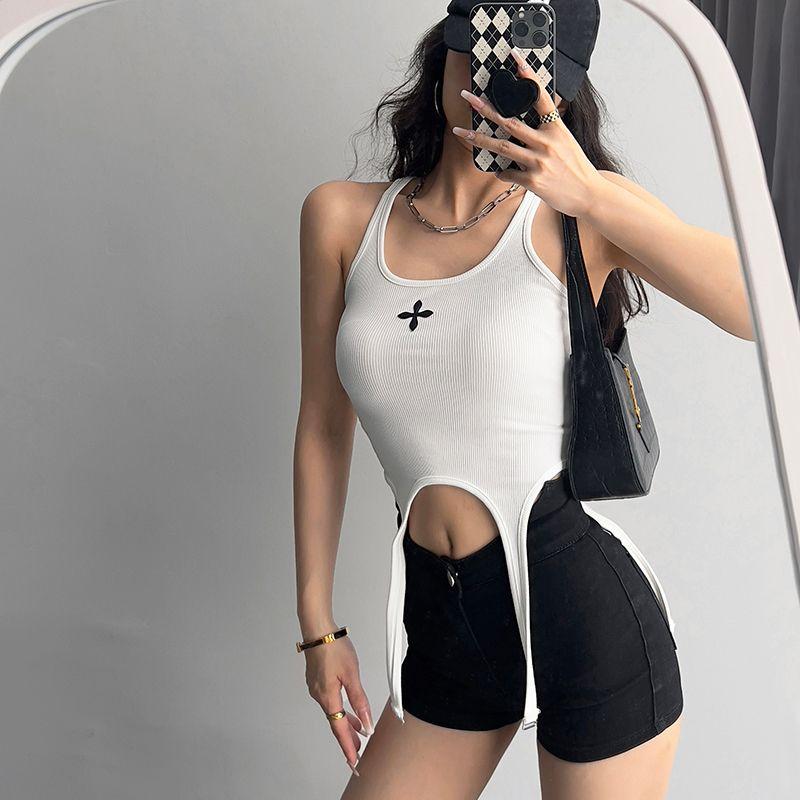 

Xia Ou American Camisole Women s Niche Style Sexy Sexy Silm Tops Stylish Skinny Print Outwear Tube Top White S