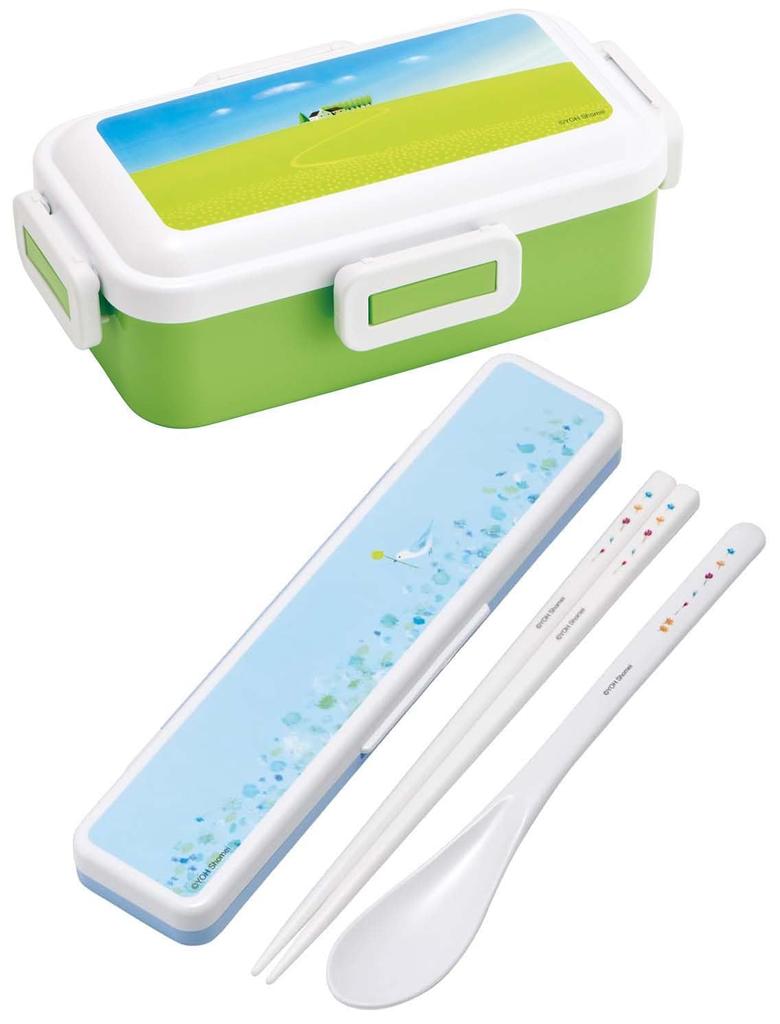 Skater Bento Single Made in for with Locking for Dishwasher and Microwave by Yoh Box, 530ml, Tier, Japan, Women, 4-Point Leak-Resistant Storage, Safe,