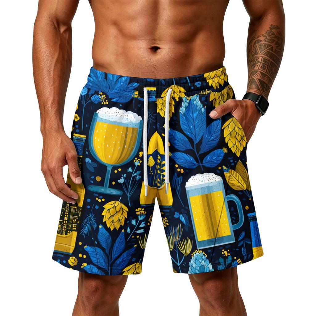 Men's Air Layer Loose Fit Shorts with Pockets for Sports Gym Training and Casual Beachwear Lightweight Comfortable Design