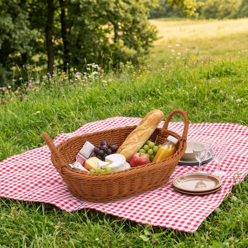 Large Capacity Flower Basket Handmade Fruit Basket Handwoven Storage Basket  Flower Arrangement