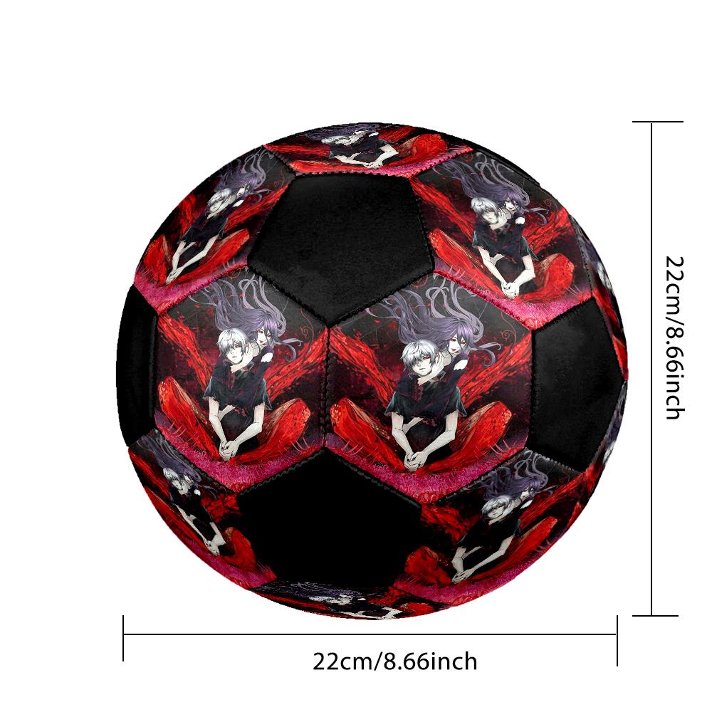 Soccer Ball Colorful Machine Stitched PVC Size 5 Team Training Competition Ready Durable High-Bounce Cool Sports Gift