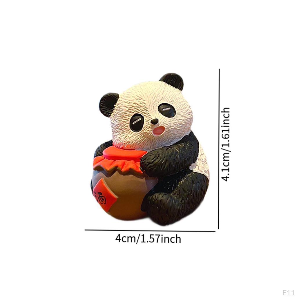 Decorative Panda Figurine for Table, Car Dashboard, Small Statuette, Centerpiece, Mantelpiece