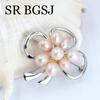 Luxury Jewelry 100% Genuine Natural Freshwater Pearl Wedding Micro-inlaid Zircon Coat Women All Match Accessories Pin Brooch