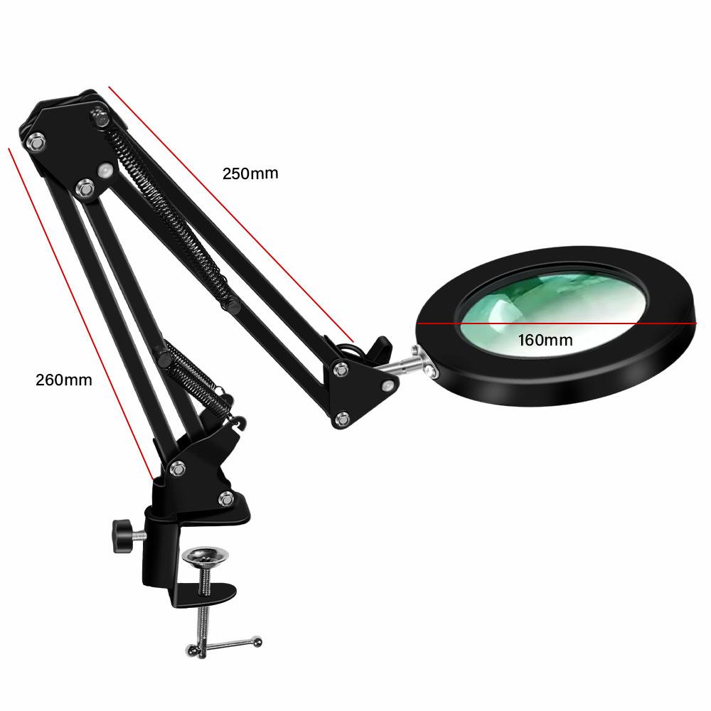 

8X/10X 72 світлодіоди НОВА підсвічена лупа USB 3 кольори LED лупа для паяльника Ремонт/Настільна лампа/Догляд за шкірою Краса чорний