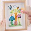 1 Set Kids Squeegee Art Craft Kit Rainbow Scratch Paper Art Kit Educational DIY Children Dot Scratch Painting Toy Toddlers Boys Girls Party