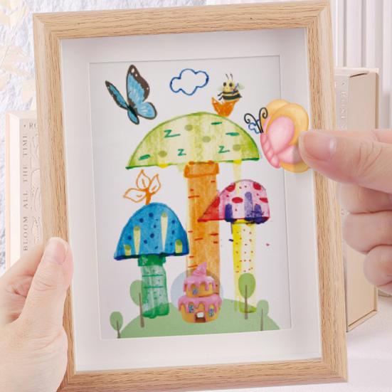 1 Set Kids Squeegee Art Craft Kit Rainbow Scratch Paper Art Kit Educational DIY Children Dot Scratch Painting Toy Toddlers Boys Girls Party
