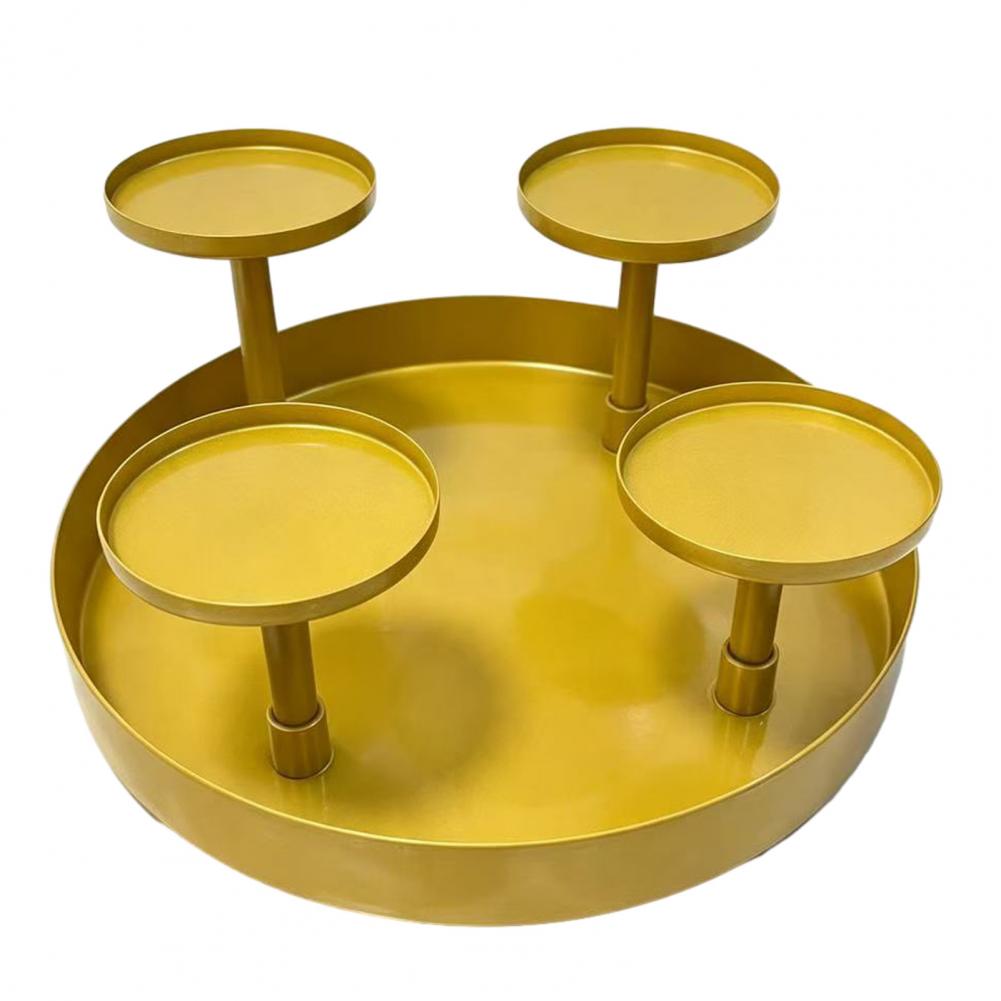 4 Pillar Tiered Candle Stand Christmas Wedding Dining Table Fireplace Mantel Holiday Home Decor Metal Pillar Candle Holder