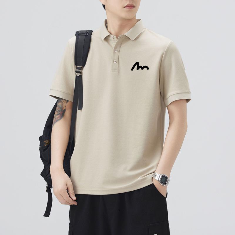 Summer Thin Three-dimensional Silicone Printed Short-sleeved POLO Shirt Men's T-shirt Top