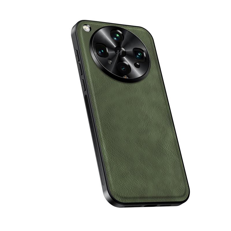 For Oppo Find X8 Ultra Case Elegant Leather Stain-Resistant Wear-Resistant Lens Fully Covered Non-Slip Grip Edge Cover Shell