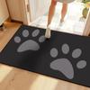 Cat Dog Paw Print Doormat Kitchen Rug Absorbent Floor Mat for Household Decor Welcome Entrance Door Mats Washable Home Carpets