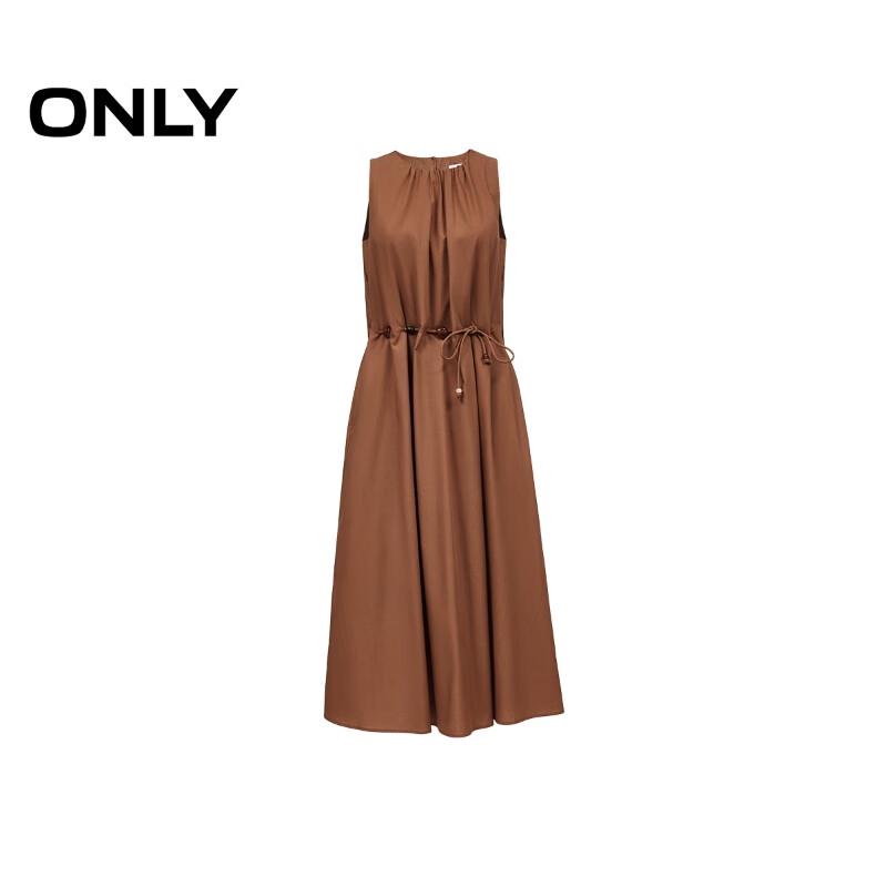 ONLY 2025 Autumn Elegant Beaded Belt Sleeveless Midi Dress