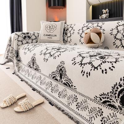 Nordic Style Sofa Cover Full Cover Cloth Embroidered Customizable Four Season Universal Couch Sheet Home Decor Accessories
