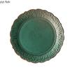 Retro Relief Ceramic Dinner Plate Restaurant Steak Plate Dessert Pasta Plates Fish Plate Molecular Cuisine Specialty Tableware
