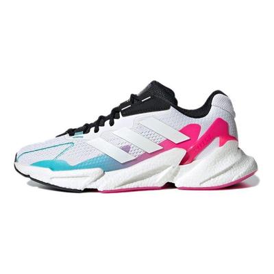 X9000L4 Zapatillas de Running de Maratón de Tejido Cómodo Antideslizantes Resistentes al Desgaste Transpirables de Caña Baja para Mujer Zapatillas Deportivas Blanco Azul Rosa GW5841