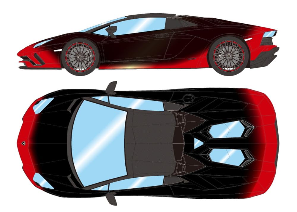 

EIDOLON Scale Lamborghini Aventador S Roadster 50th Anniversary Japan 2018 Rosso Gradient Finished Model EM767B 1/43 Efest/Black