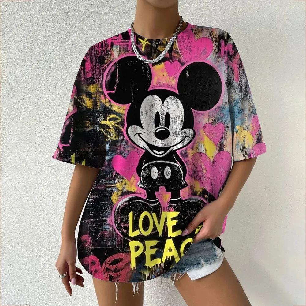Daily Cartoon Print Women's Short-sleeved Versatile Comfortable Top T-shirt Fashion T-Shirts Women’s