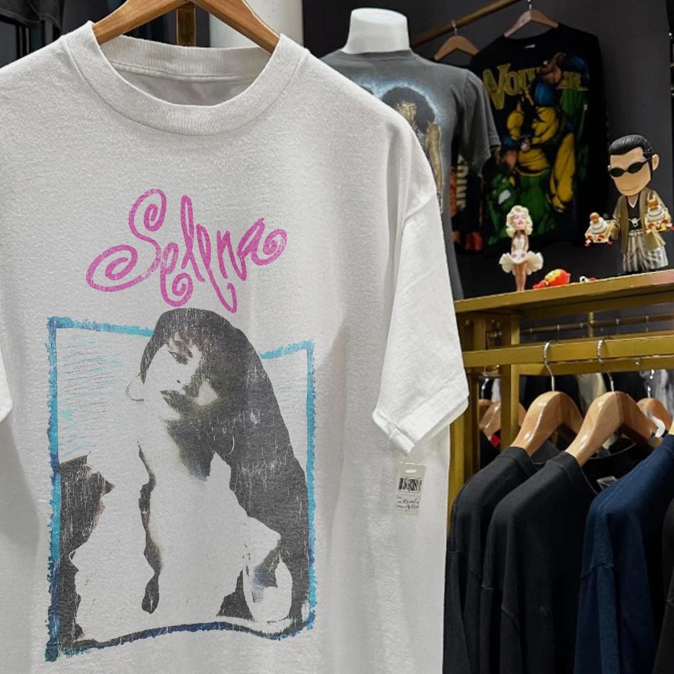 90s Selena Washed T-Shirt White L M