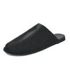 Fashion Fashion Men‘s PU Leather Slippers All-match Summer Half Drag Leisure Walk Male Slides Otdoor Beach Sandals Handmade Lazy Shoes