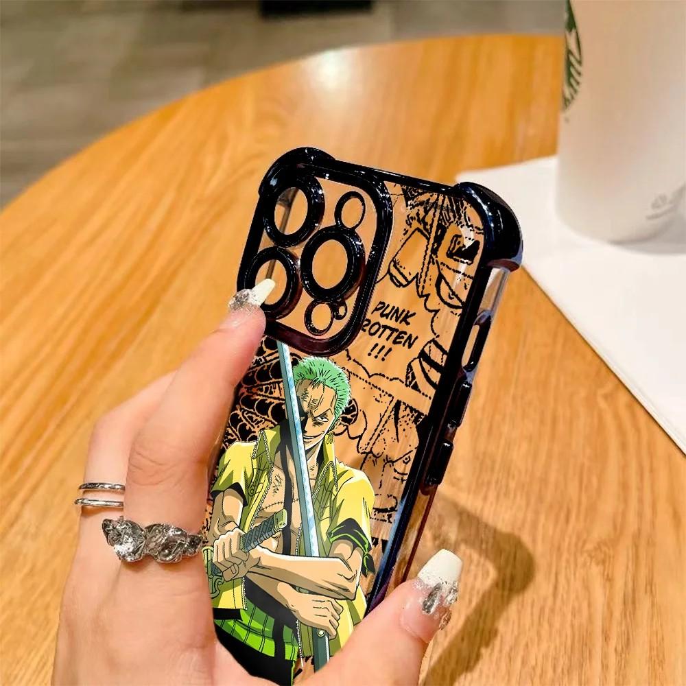 Anime O-ones-l-luffys P-pieces Plating Phone Case For Samsung S26 S25 S24 S23 S22 Note20 Edge Plus Ultra 4G 5G Anti Fall Airbag