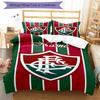 3pcs Custom Name Fluminense FC Bedding Set Duvet Cover Closure Includes 1 Duvet Cover & 2 Pillowcases, Soft and Comfortable for All Seasons.