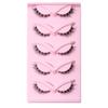 5 párů očního ocasu prodlužující falešné řasy pro kočičí oko 3D nástroje pro make-up umělých norkových řas